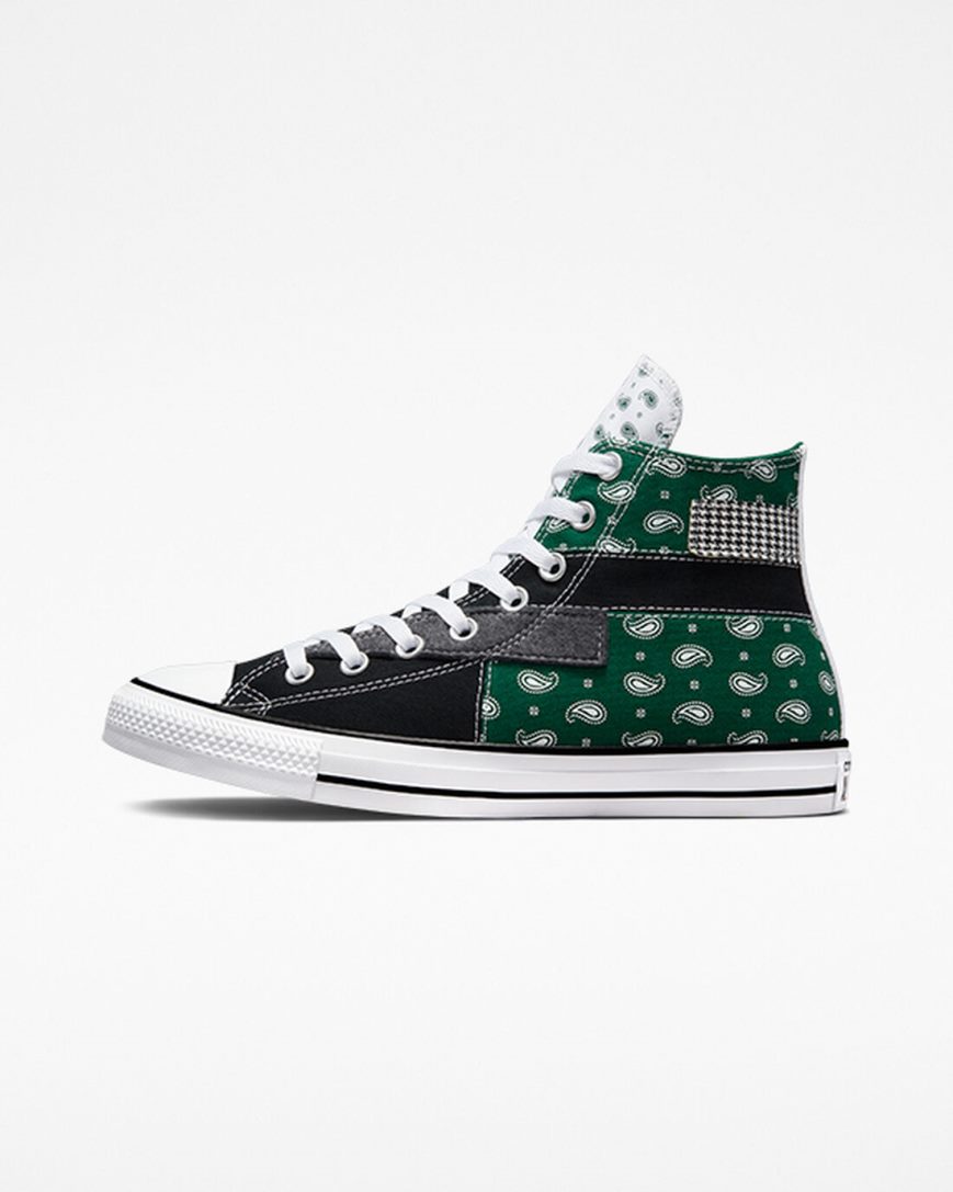 Tenisky Vysoke Converse Chuck Taylor All Star Hacked Patterns Damske Zelene Čierne Biele | SK WAQHN7